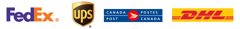 Delivery partners: Canada Post, FedEx, UPS and DHL