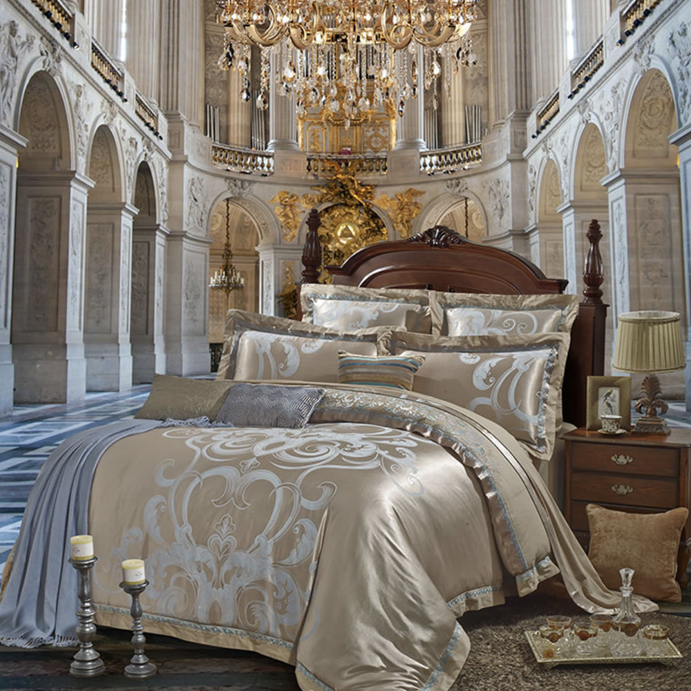 Luxury Bedding Set, Royal Coloured / Queen 4 Piece Set